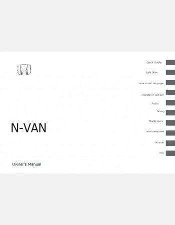 honda n-van 2022 2023& 2024 owners manual in english